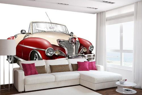 Vlies Fototapete - Vintage Cabriolet 375 x 250 cm